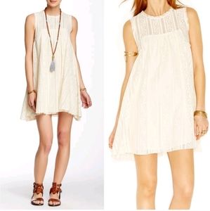 Free People Boho Sleeveless Lace Mini Dress